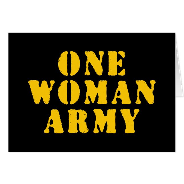 ONE WOMAN ARMY CARD (Front Horizontal)