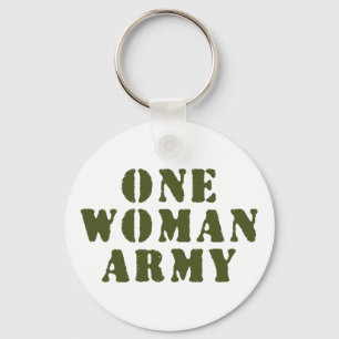 ONE WOMAN ARMY KEY RING