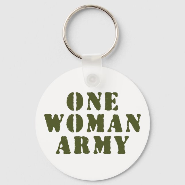 ONE WOMAN ARMY KEY RING (Front)