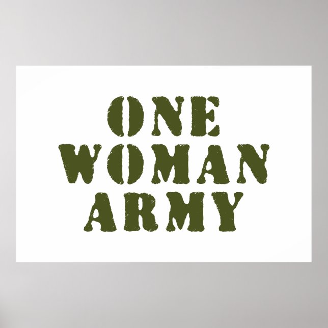 ONE WOMAN ARMY POSTER (Front)