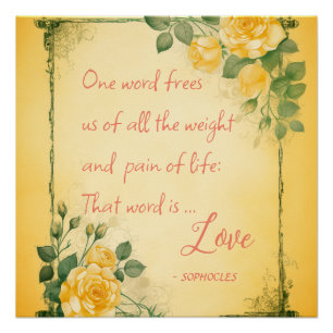 One Word Frees Us Of All - LOVE Poster