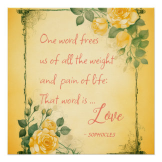 One Word Frees Us Of All - LOVE Poster