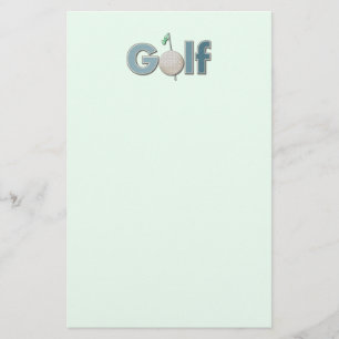One Word Golf Stationery