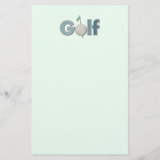 One  Word Golf Stationery