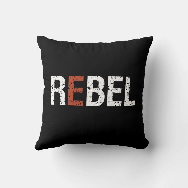 One Word That Say Rebel Sassy Sarcastic Cushion (Back)