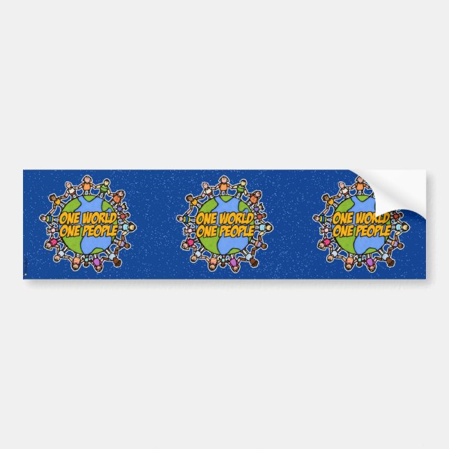 one world bumper 3 sticker (Front)