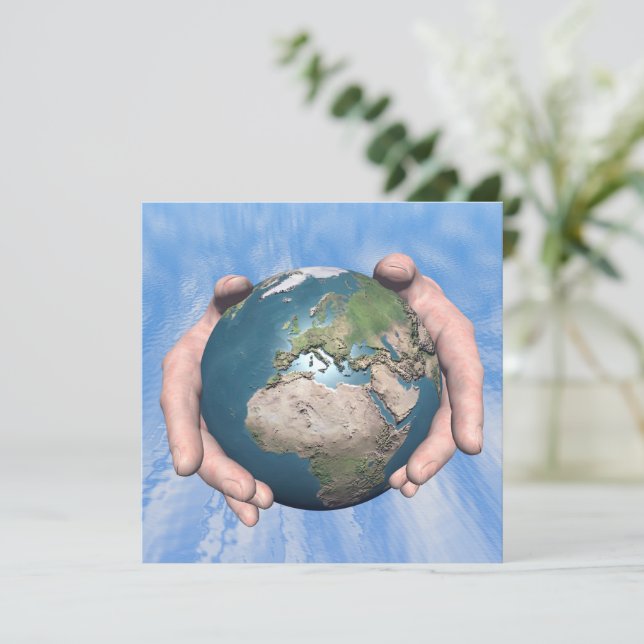 One World   Card (Standing Front)