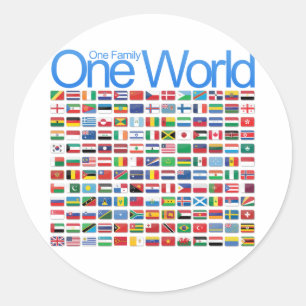 One World Classic Round Sticker
