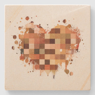 One World Heart stone coaster
