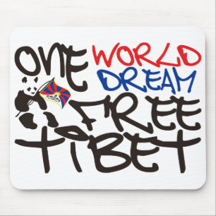 ONE WORLD ONE DREAM FREE TIBET MOUSE PAD