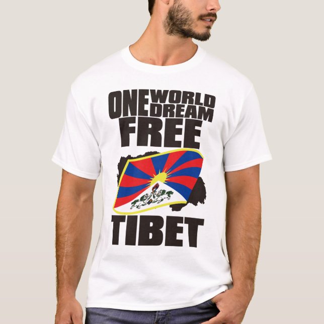 ONE WORLD ONE DREAM FREE TIBET T-Shirt (Front)