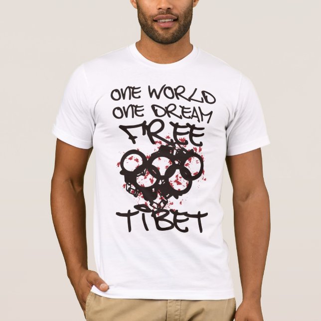ONE WORLD ONE DREAM FREE TIBET T-Shirt (Front)