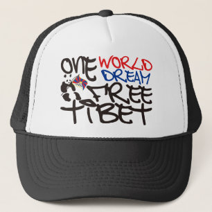 ONE WORLD ONE DREAM FREE TIBET TRUCKER HAT