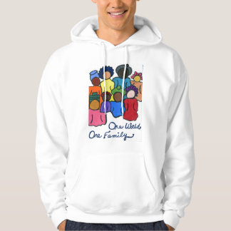 One World, One Family Double-Sided Multicultural Hoodie