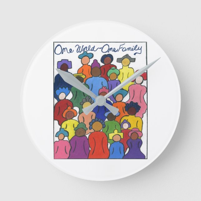 One World, One Family Multicultural Clock (Front)