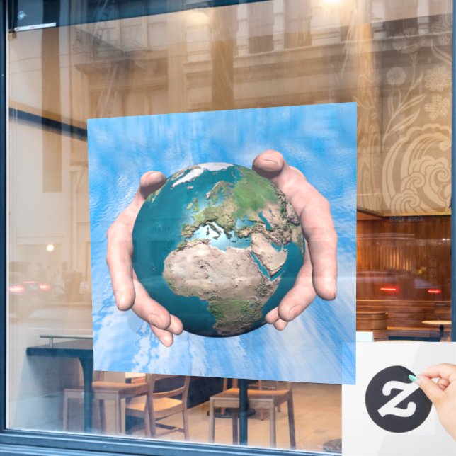 One World  Wall Decal (Cafe Window)