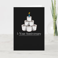 One Year Anniversary Toilet Paper With Candle