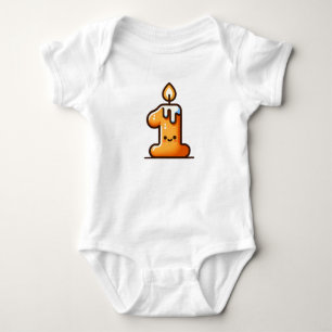 One-Year Birthday Festive Cute Kawaii Baby Bodysuit