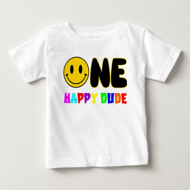 One Year Dude Baby T-Shirt (Front)