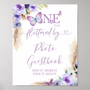 One Year Fluttered Birthday Photo Guestbook
