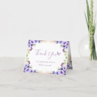 One Year Fluttered Butterfly Folded Thank You