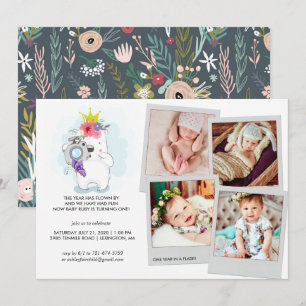 One Year in a Flash   Photo Collage Invitation