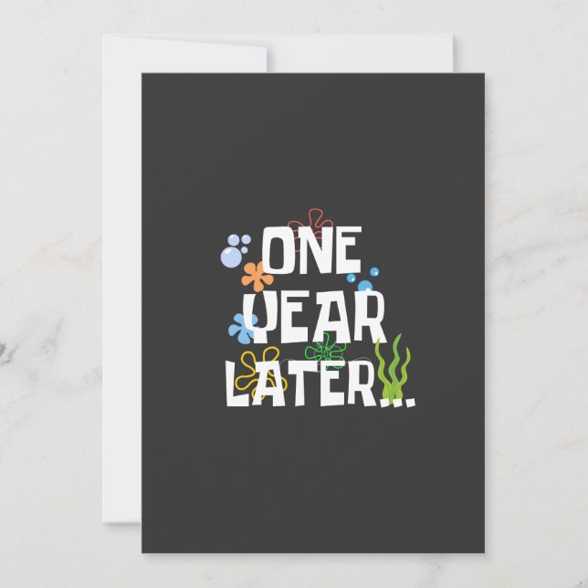 One Year Later, Funny 1st Birthday Party Save The Date (Front)