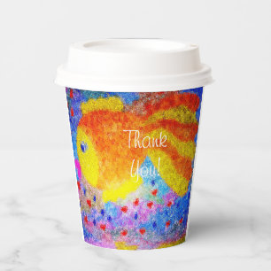 One Year of Love Tropical Fish 1st Birthday Paper Cups