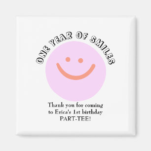 ONE YEAR OF SMILES Birthday Infant add details Magnet