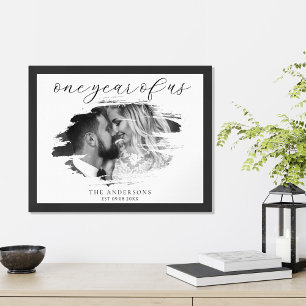 One Year of Us Personalized Wedding Anniversary  Poster