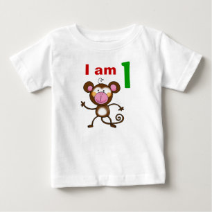 One year old birthday gift (cheeky monkey) baby T-Shirt