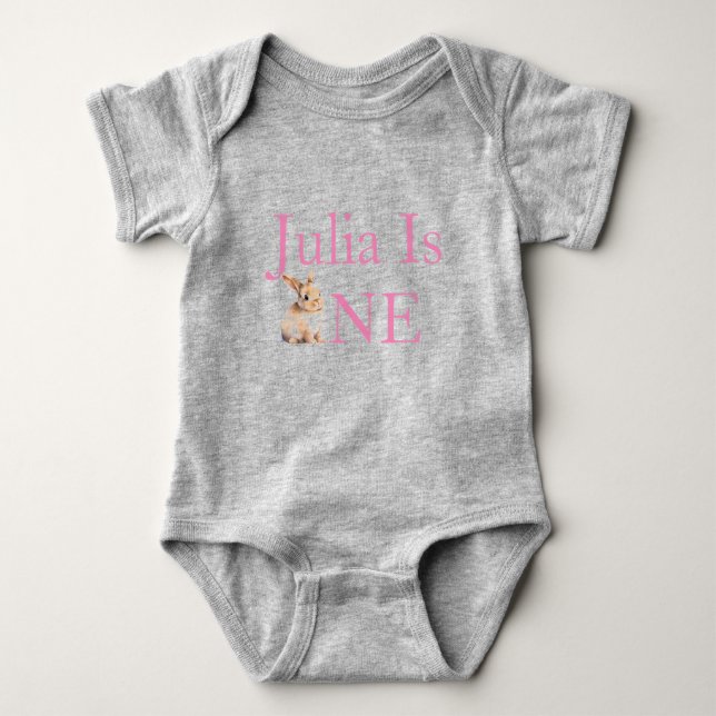 ONE YEAR OLD BIRTHDAY PARTY BABY BODYSUIT (Front)