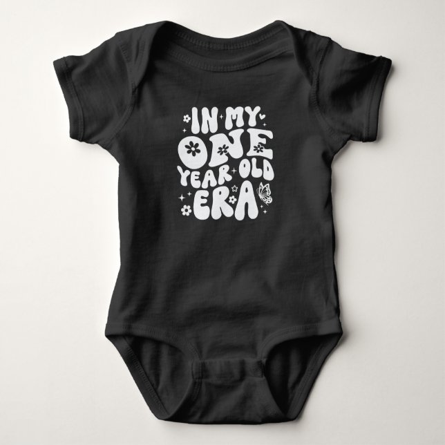One Year Old Era First Birthday Baby Bodysuit (Front)