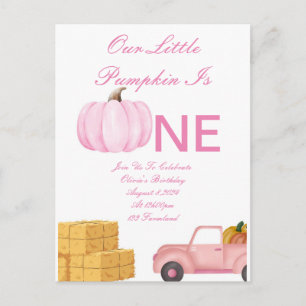 one year old girl birthday invitation card