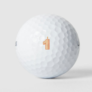 One year old happy birthday golf balls