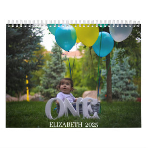 ONE YEAR OLD "YOUR BABY NAME" 12-Month  Calendar