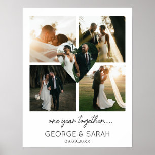 One Year Together Wedding Anniversary  Photo Poster