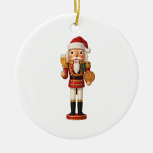 One Years Sober Nutcracker Holiday Celebration Ceramic Ornament