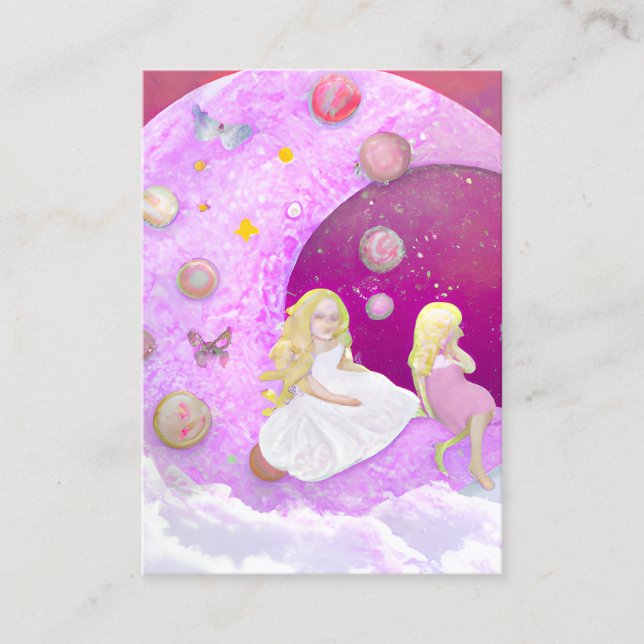 One Young Girl and One Baby Girl Business Card (Front)