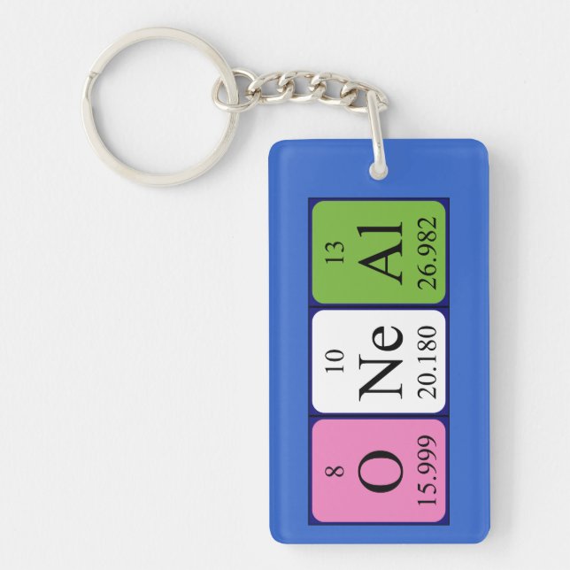 Oneal periodic table name keyring (Front)