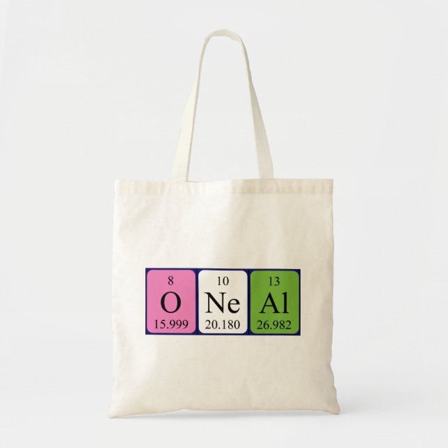 Oneal periodic table name tote bag (Front)