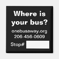 OneBusAway promotional magnet