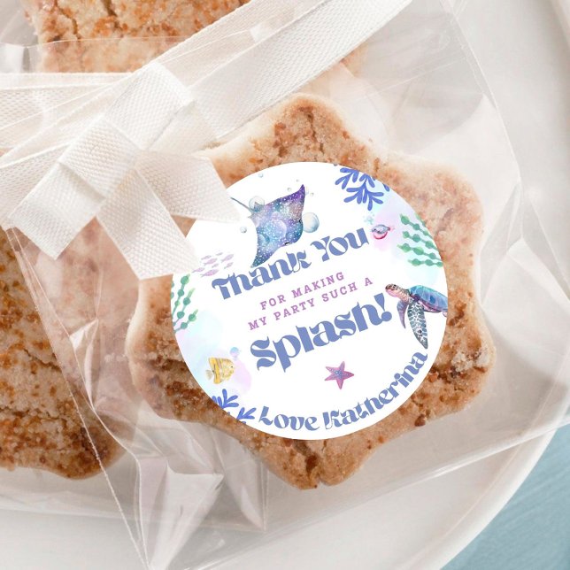 ONEder The Sea! 1st Birthday Classi Classic Round Sticker (Creator Uploaded)