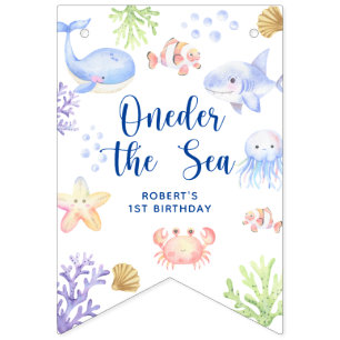 Oneder The Sea 1st Birthday Under The Sea Bunting