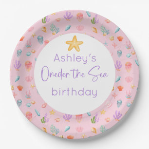 Oneder The Sea Birthday Party Paper Plate