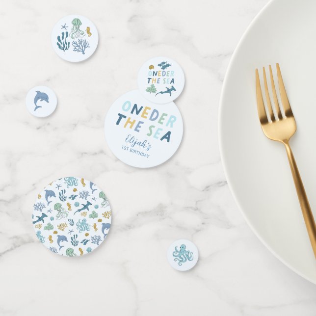 ONEder the Sea Boy 1st Birthday Confetti (Group)