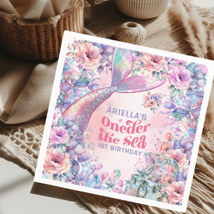 Oneder The Sea Flower Glitter Mermaid Tail  Napkin