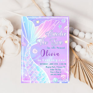 ONEder The Sea Mermaid 1st Birthday Invitation