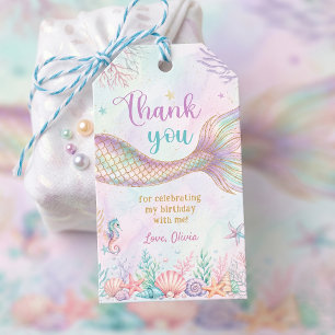 Oneder the Sea Mermaid Birthday Gift Tags