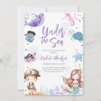 Oneder the Sea Mermaid Ocean Theme Baby Shower